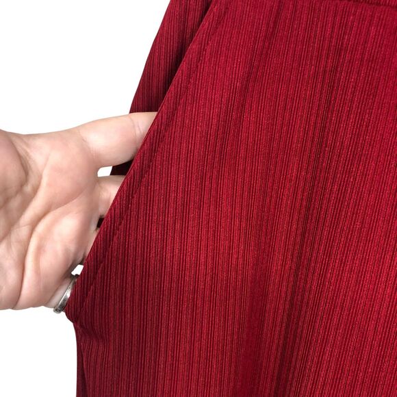 NWT Women’s Esta Textured Wide Leg Knit Pantsby Dictionary, Palazzo, Burgundy M - Picture 4 of 11